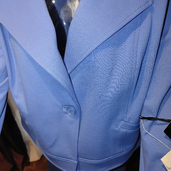 Worth Blue Crop Jacket and Skirt - Picture 2 of 3